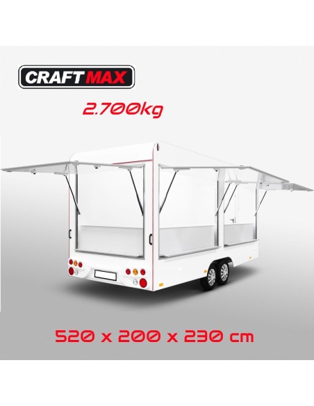 CRAFTMAX-Verkaufstrailer-2700kg-TH-523T.00-Tandem-mit-3-Verkaufsklappen-520x200x230cm