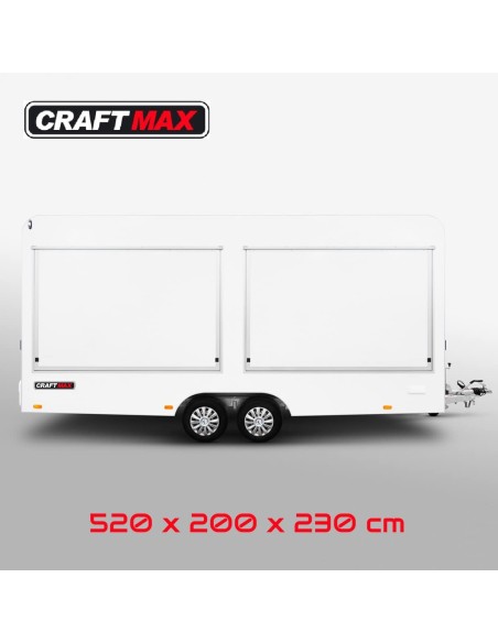 CRAFTMAX-Verkaufstrailer-2700kg-TH-523T.00-Tandem-mit-3-Verkaufsklappen-520x200x230cm-Seitenansicht