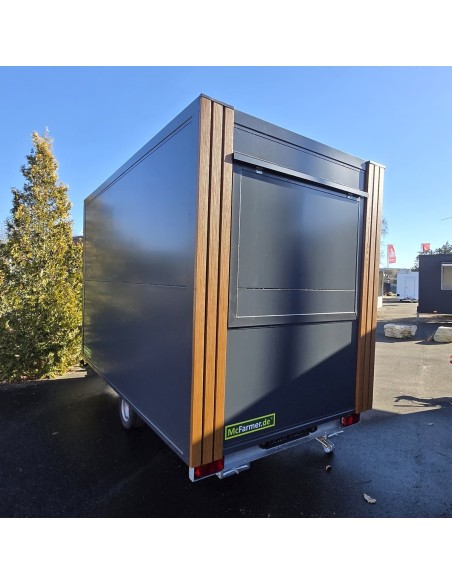 Verkaufsanhaenger-1350-mit-2-Verkaufsklappen-3.50x2.00x2.20m-ThermoSandwich-Einbaumoebel-Spuele-E-Anschluss-Holzdekor-100kmh-21