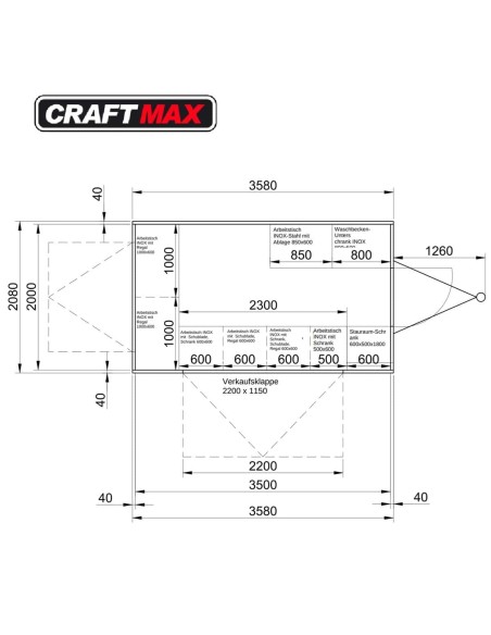 Verkaufsanhaenger1350kg-gebremst-3.95x1.99x2.18m-Thermo-Sandwichpanele-mit-grosser-Verkaufsklappe-Stuetzen-3