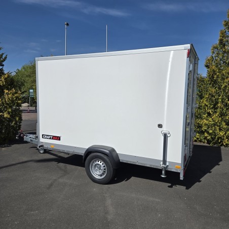 CRAFTMAX-Kofferanhaenger-1300-Plywood-GFK-Oberflaeche-3.05×1.57×1.84m-Fluegeltueren-Zurrsystem-gebremst-5