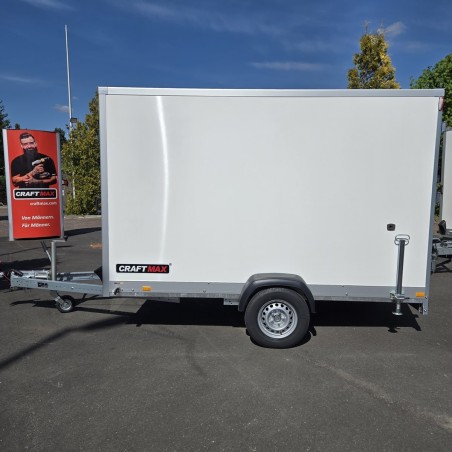 CRAFTMAX-Kofferanhaenger-1300-Plywood-GFK-Oberflaeche-3.05×1.57×1.84m-Fluegeltueren-Zurrsystem-gebremst-9