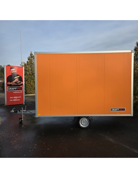 Bauwagen-1350-Thermo-Sandwichpanele-3.50×2.00×2.20m-Tuer-mit-Sicherheitsschloss-Fenster-mit-Jalousie-orange-4