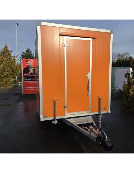 Bauwagen-1350-Thermo-Sandwichpanele-3.50×2.00×2.20m-Tuer-mit-Sicherheitsschloss-Fenster-mit-Jalousie-orange-6