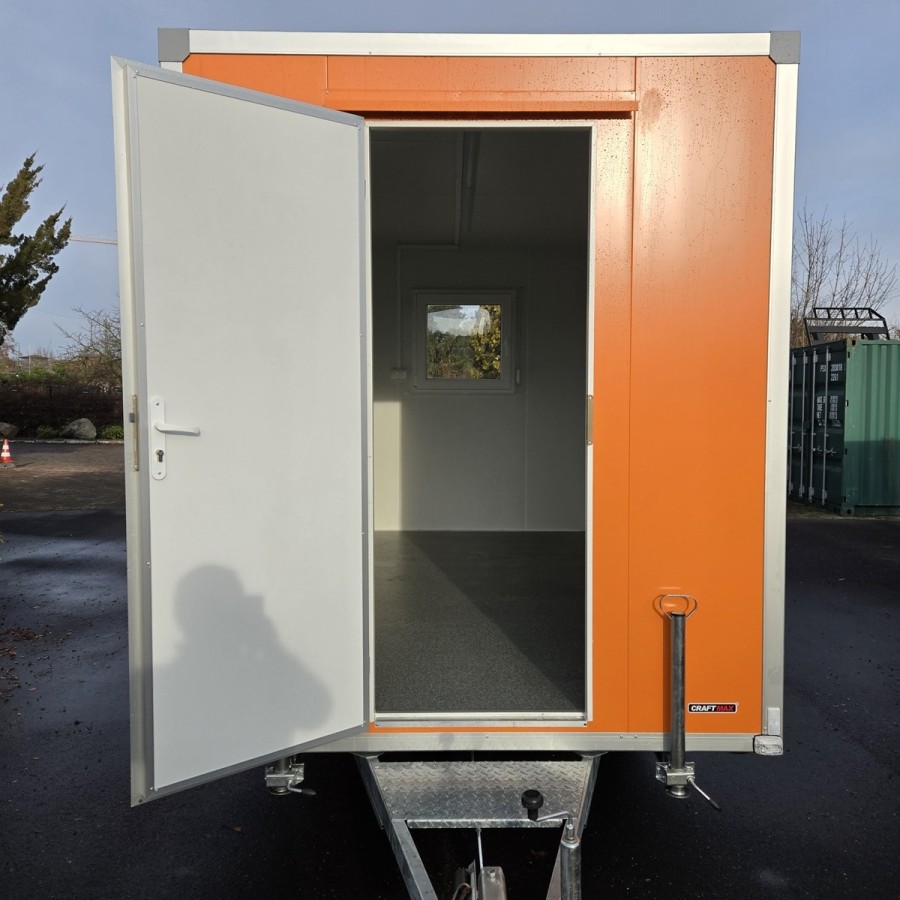 Bauwagen-1350-Thermo-Sandwichpanele-3.50×2.00×2.20m-Tuer-mit-Sicherheitsschloss-Fenster-mit-Jalousie-orange-7