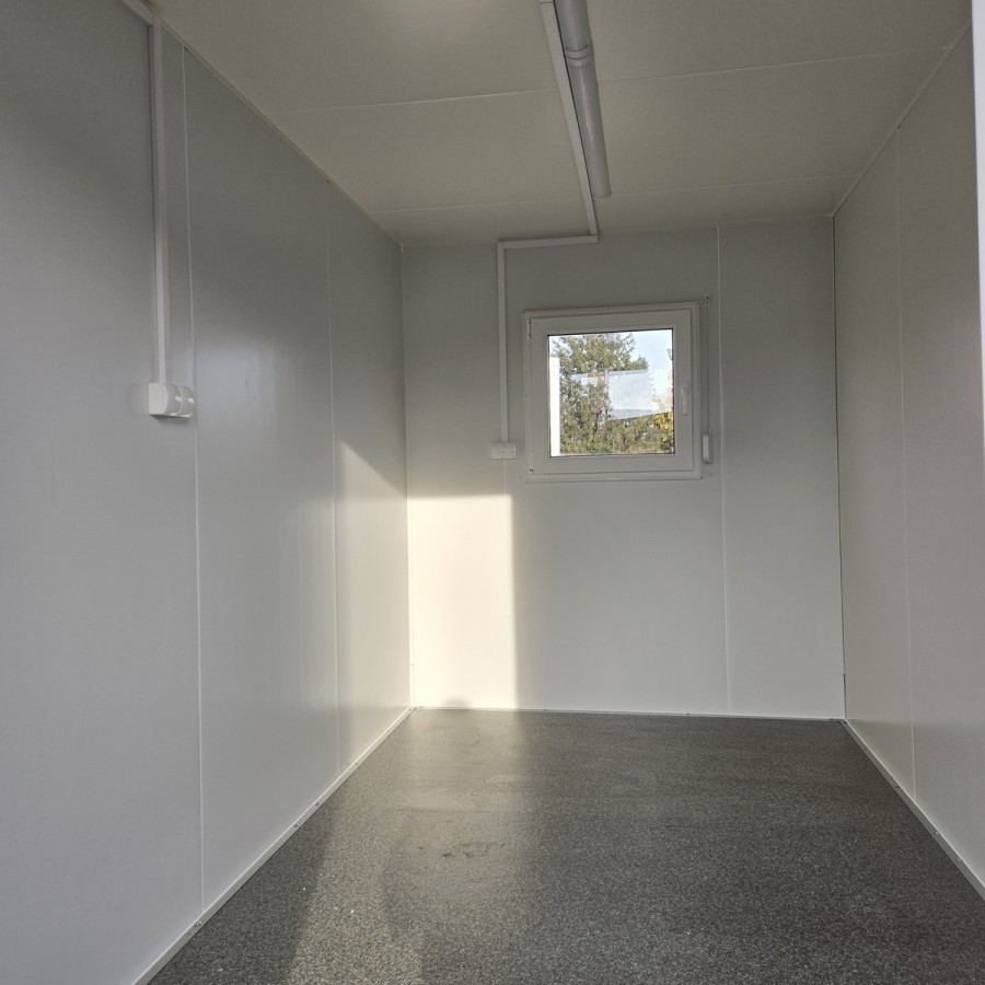 Bauwagen-1350-Thermo-Sandwichpanele-3.50×2.00×2.20m-Tuer-mit-Sicherheitsschloss-Fenster-mit-Jalousie-orange-8