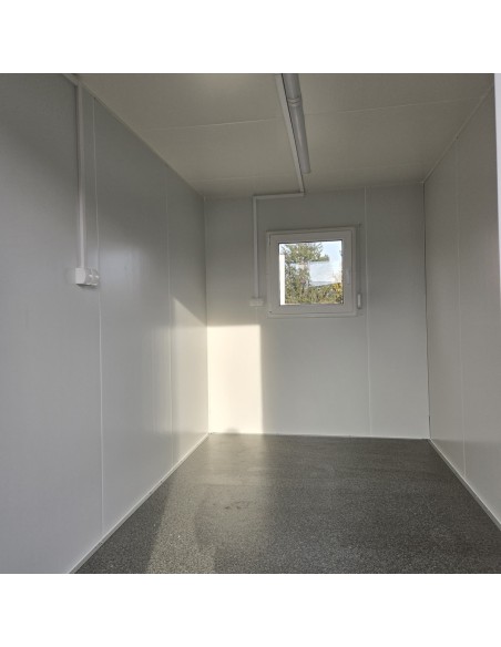 Bauwagen-1350-Thermo-Sandwichpanele-3.50×2.00×2.20m-Tuer-mit-Sicherheitsschloss-Fenster-mit-Jalousie-orange-8