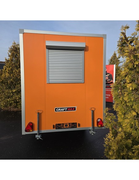 Bauwagen-1350-Thermo-Sandwichpanele-3.50×2.00×2.20m-Tuer-mit-Sicherheitsschloss-Fenster-mit-Jalousie-orange-2