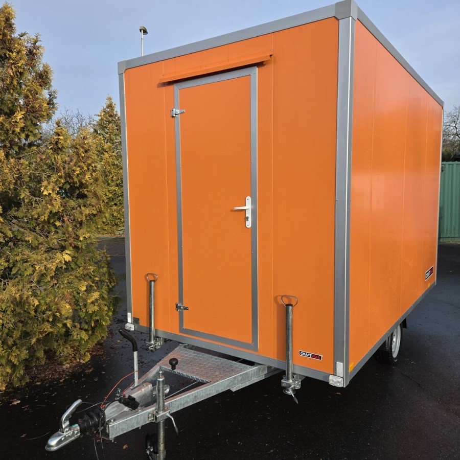 Bauwagen-1350-Thermo-Sandwichpanele-3.50×2.00×2.20m-Tuer-mit-Sicherheitsschloss-Fenster-mit-Jalousie-orange-5