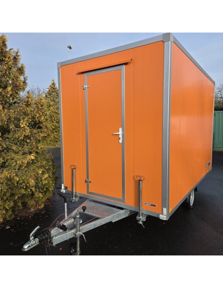 Bauwagen-1350-Thermo-Sandwichpanele-3.50×2.00×2.20m-Tuer-mit-Sicherheitsschloss-Fenster-mit-Jalousie-orange-5