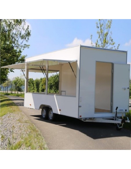 Verkaufsanhaenger-2000-XXL-Tandem-Foodtrailer-5.20x2.00x2.30m-drei-Verkaufsklappen-folierbare-GFK-Oberflaeche-4-Kurbel-Stuetzen-