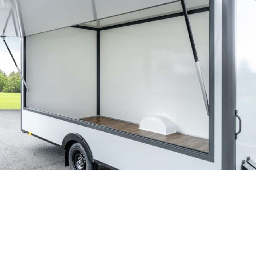 CRAFTMAX-Gastroprofi-1800-Verkaufsanhaenger-XL-Verkaufsklappe-4.20x2.00x2.30m-ThermoSandwich-grauanthrazit-4-Kurbelstuetzen-220V