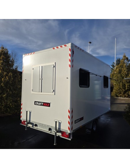 Bauwagen-1300-Diamantline-3.70x2.10x2.30m-ThermoSandwich-mit-3-Fenster-Tuer-Elektroinstallation-Moebel-4-Stuetzen-5