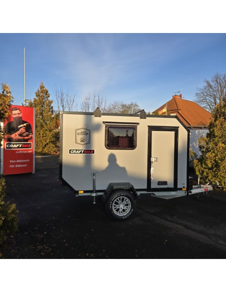 CRAFTMAX-OffRoad-Camping-Anhaenger-1300kg-Einachs-3.00x1.50x1.80m-mit-Klappe-nach-oben-Fenster-Tuer-100kmh-19