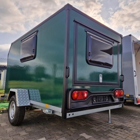 CRAFTMAX-OffRoad-1300-miniCamp-EVO-3.05x1.65x1.60m-Heckklappe-mit-Fenster-Seitenfenster-Tuer-100kmh