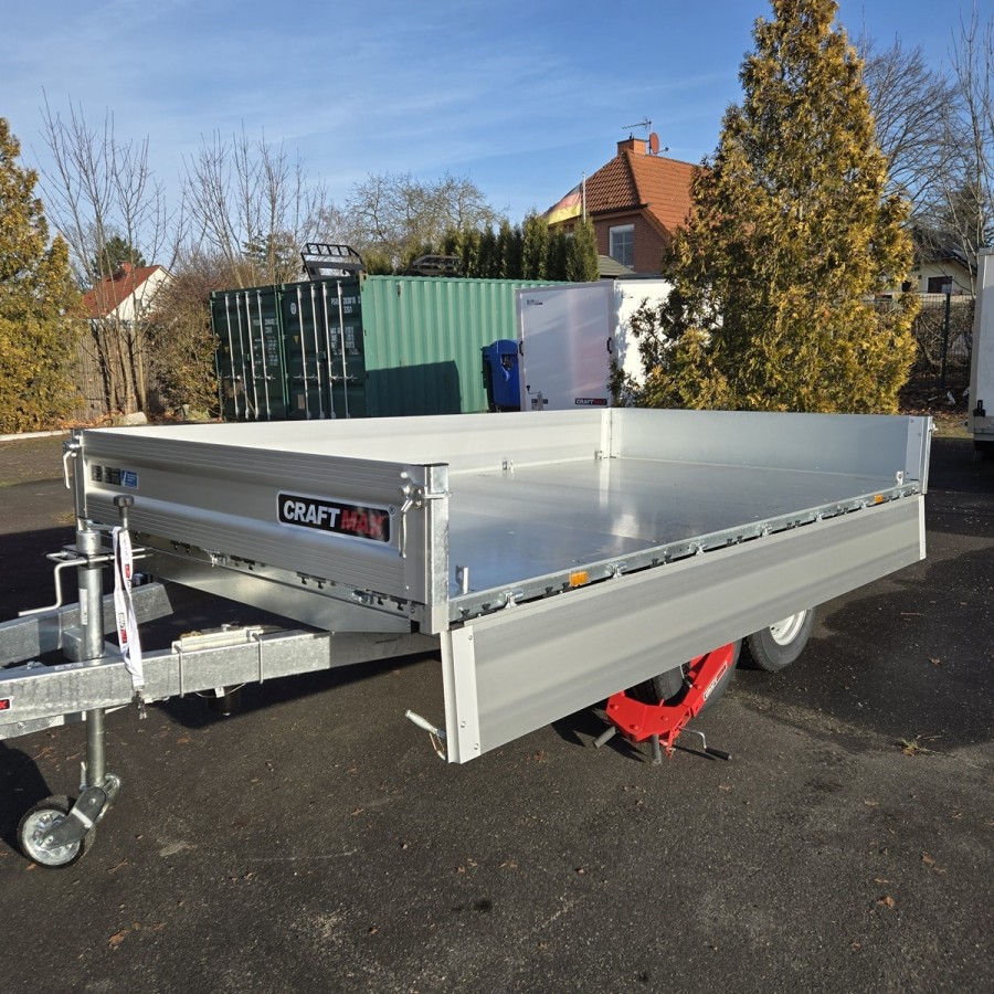 CRAFTMAX-KING-3500-ALU-Dreiseitenkipper-3.66x2.04x0.35m-Elektro-Hydraulik-Akkuschrauber-Notpumpe-Spinlock-3