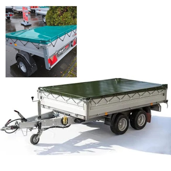 PVC-Flachplane-3.62x1.83m-mit-Gummiseil-in-LKW-Qualitaet-freie-RAL-Farbton-Auswahl-gruen
