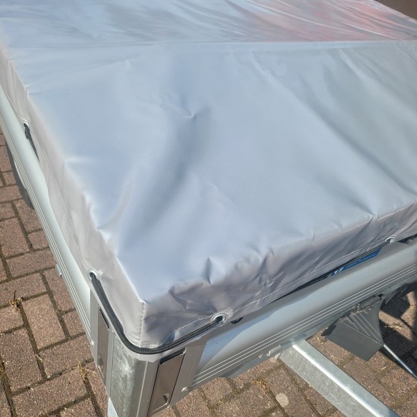 CRAFTMAX-Anhaenger-Flachplane-2.30x1.50x0.50m-silbermetallic-Gummigurt-extra-Lackschicht-3
