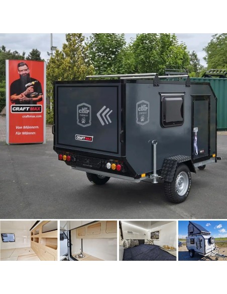 OffRoad-Campinganhaenger-1300kg-gebremst-100kmh-Kueche-Bett-Seitenfenster-Tuer