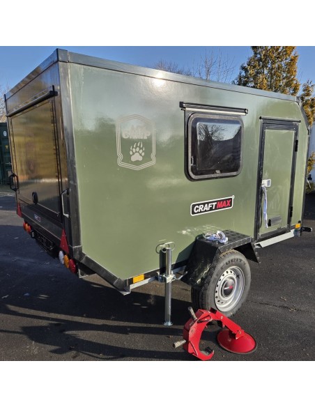 CRAFTMAX-BLACK-BROTHER-OffRoad-Mini-Caravan-750kg-gebremst-2.80x1.47x1.40m-fuer-Selbstausbau-Military-olive-gruen-1