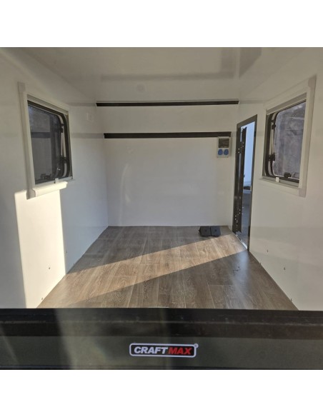 CRAFTMAX-OffRoad-Camping-Anhaenger-1300kg-Einachs-3.00x1.50x1.80m-mit-Klappe-nach-oben-Fenster-Tuer-100kmh-19