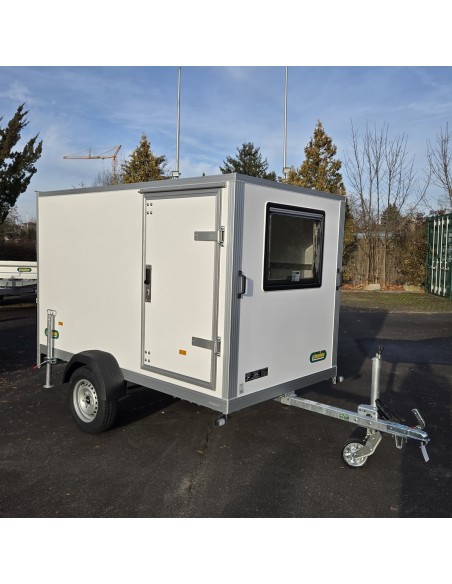 UNSINN-UKU-251415-7-13-Kofferanhaenger-750kg-ungebremst-2.55×1.42x1.53m-Unique-Sandwichpanele-Rampe-Tuer-Fenster-1