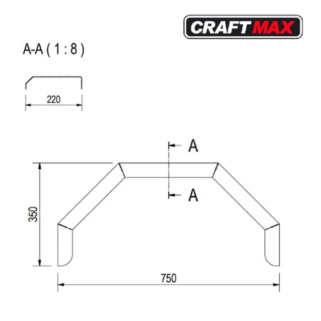 ALU-Aluminium-Kotfluegel-220x750x350mm-Riffelblech-fuer-Einachs-PKW-Anhaenger-mit-1314-Zoll-Raeder