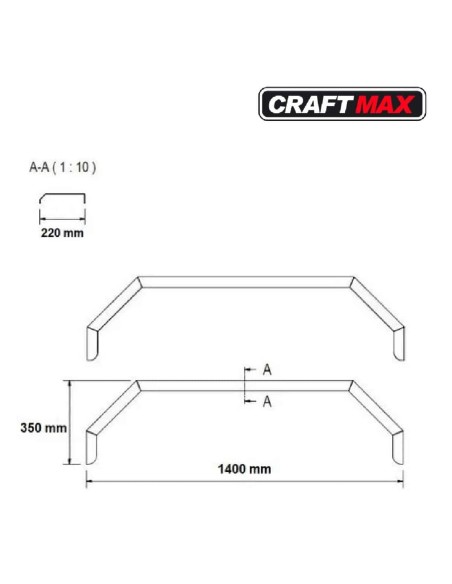 ALU-Aluminium-Kotfluegel-220x1400x350mm-Riffelblech-fuer-Tandem-PKW-Anhaenger-mit-13-14-Zoll-Raeder-4