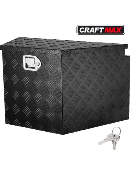 CRAFTMAX-Aluminium-Staubox-Trapezform-schwarz-fuer-Pkw-Anhaengerdeichsel-1