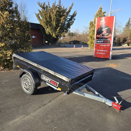 CRAFTMAX-Kastenanhaenger-mit-Kippdeichsel-BlackEdition-750kg-ungebremst-schwarz-pulverbeschichtet-mit-Flachplane-9