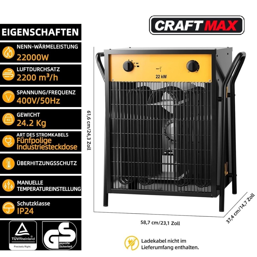 22KW-Bautrockner-Elektroheizer-3-Stufen-Heizgeblaese-mit-Thermostat-starker-Ventilator-400V-5