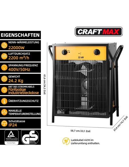 22KW-Bautrockner-Elektroheizer-3-Stufen-Heizgeblaese-mit-Thermostat-starker-Ventilator-400V-5