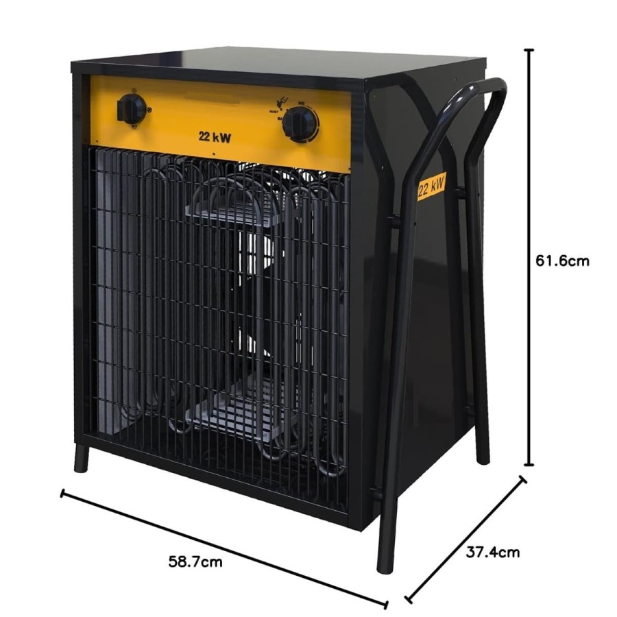 22KW-Bautrockner-Elektroheizer-3-Stufen-Heizgeblaese-mit-Thermostat-starker-Ventilator-400V-2