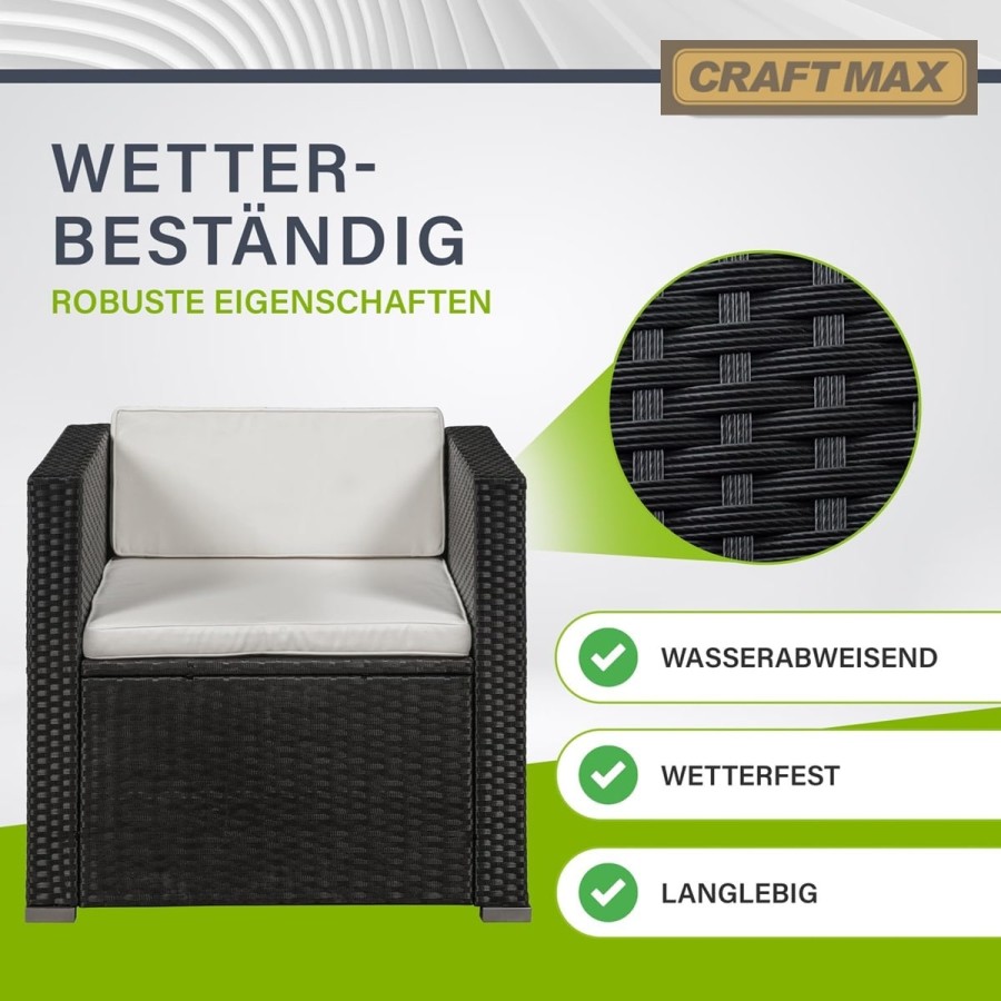CRAFTMAX®-Luxus-Rattan-Lounge-Sitzgarnitur-mit-Sofa-Sessel-Hocker-Glastisch-Indoor-und-Outdoor-7