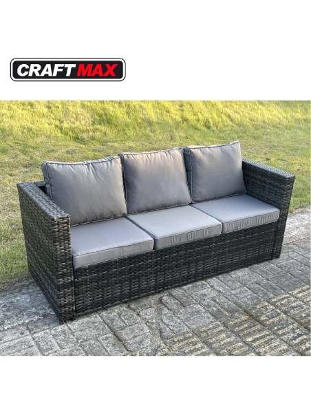 Platin-Rattan-Lounge-Sitzgarnitur-mit-3x-Sofa-1x-Couchtisch-mit-Glasplatte-2x-Beistelltisch-2x-Hocker-mit-dicken-Sitzpolster-abw