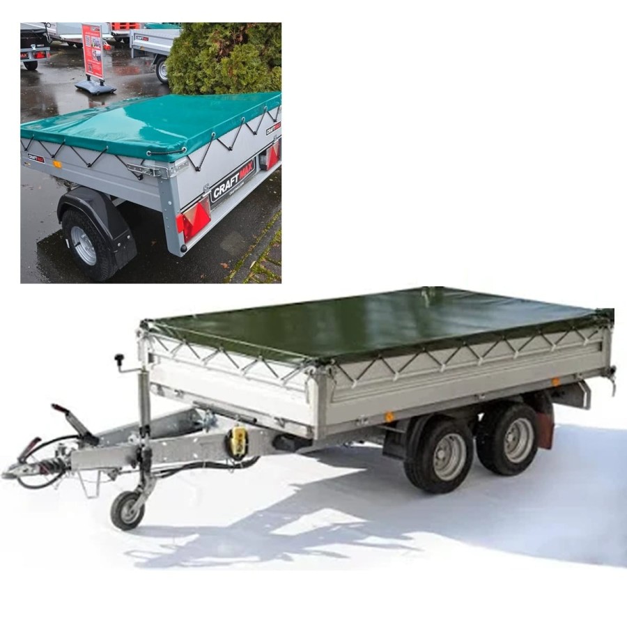 PVC-Flachplane-3.62x1.83m-mit-Gummiseil-in-LKW-Qualitaet-freie-RAL-Farbton-Auswahl-gruen