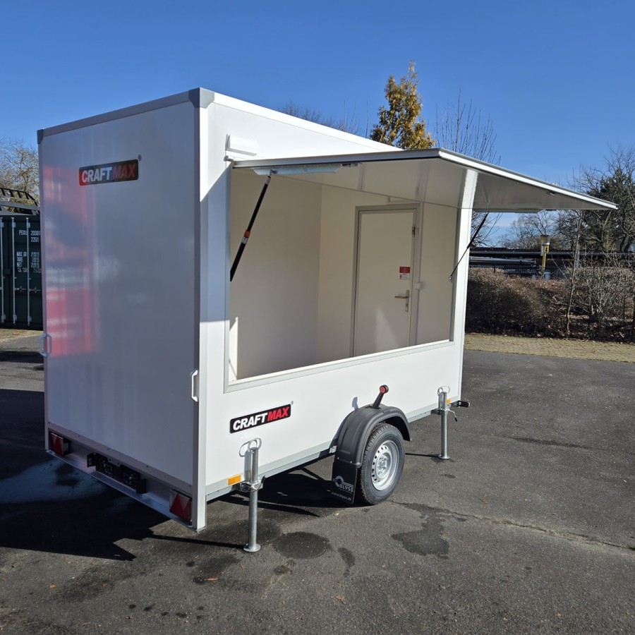 CRAFTMAX®-Verkaufsanhaenger-1300-Thermo-Sandwichpanele-mit-seitlicher-Verkaufsklappe-Elektroeinspeisung-Steckdosen-und-LED-Decke