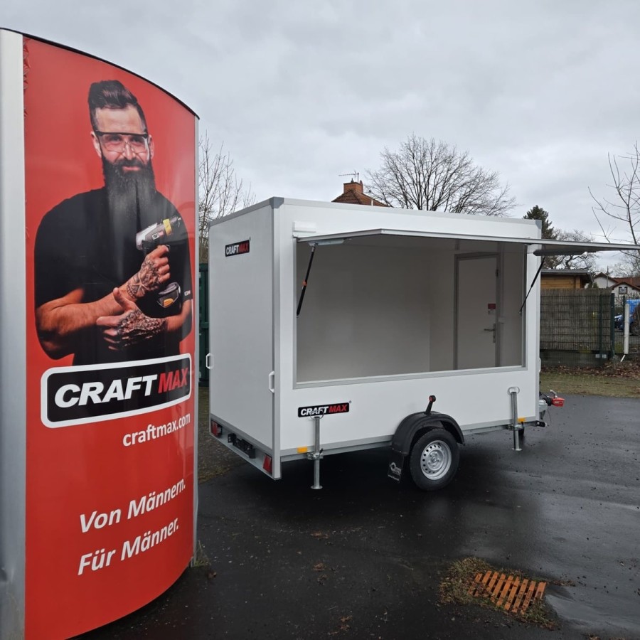CRAFTMAX®-Verkaufsanhaenger-1300-Thermo-Sandwichpanele-mit-seitlicher-Verkaufsklappe-Elektroeinspeisung-Steckdosen-und-LED-Decke