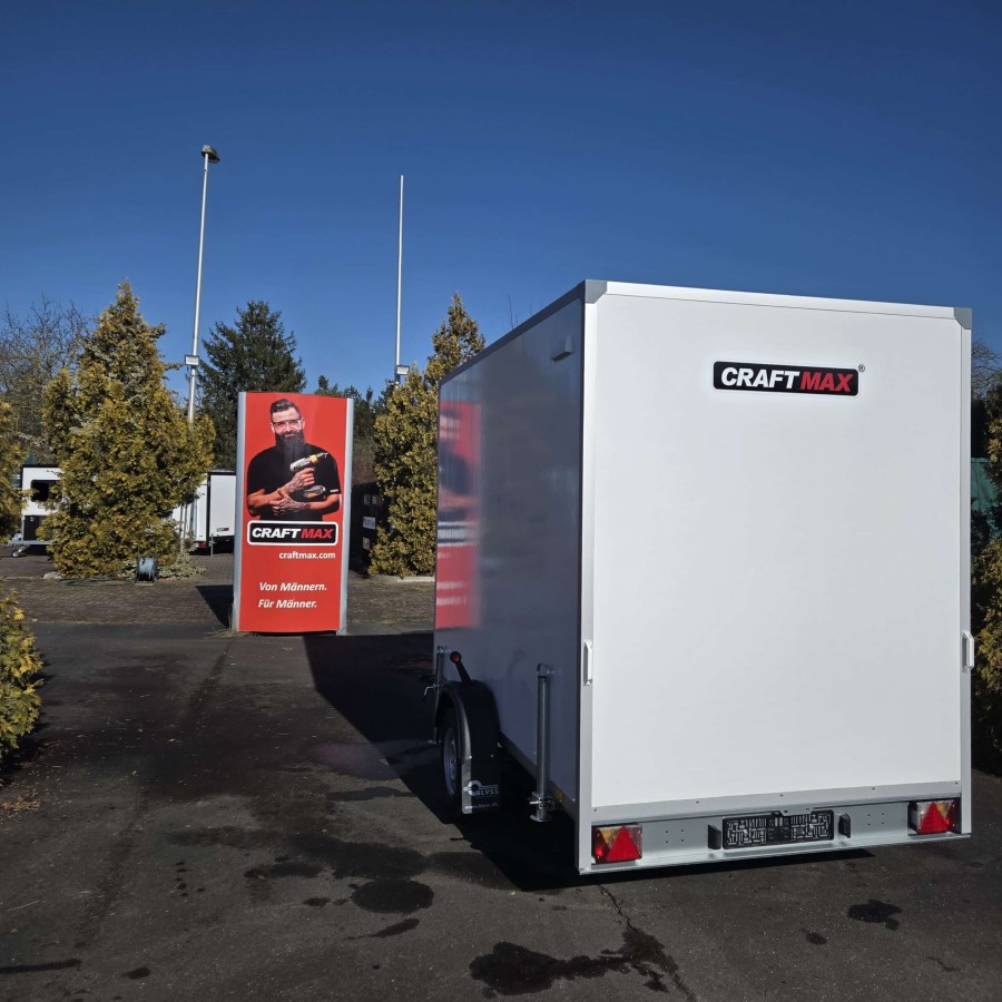 CRAFTMAX-Verkaufsanhaenger-Foodtruck-1300-3.00x1.80x2.00m-Thermo-Sandwichpanele-mit-seitlicher-Verkaufsklappe-Stuetzen-Steckdose