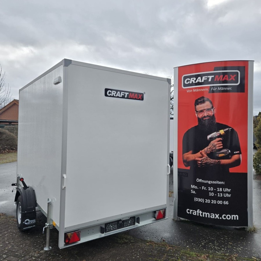 CRAFTMAX®-Verkaufsanhaenger-1300-Thermo-Sandwichpanele-mit-seitlicher-Verkaufsklappe-Elektroeinspeisung-Steckdosen-und-LED-Decke