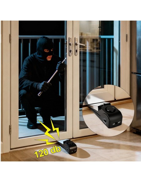 SAEFTY-FIRST-Tuerstopper-Alarm-120-dB-Sicherheitsalarm-Bodenkeil-Tuerstopper-Sirene-Tuersicherheitsgeraete-fuer-Reisen-Wohnung-H