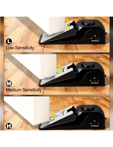 SAEFTY-FIRST-Tuerstopper-Alarm-120-dB-Sicherheitsalarm-Bodenkeil-Tuerstopper-Sirene-Tuersicherheitsgeraete-fuer-Reisen-Wohnung-H