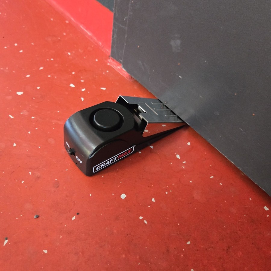 SAEFTY-FIRST-Tuerstopper-Alarm-120-dB-Sicherheitsalarm-Bodenkeil-Tuerstopper-Sirene-Tuersicherheitsgeraete-fuer-Reisen-Wohnung-H