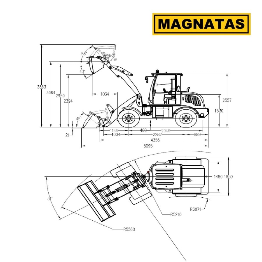 MAGNATAS®-Radlader-3800-Hoflader-mit-Kabine-4x4-Allrad-79PS-Dieselmotor-Euro5-1600-kg-Nennlast-6