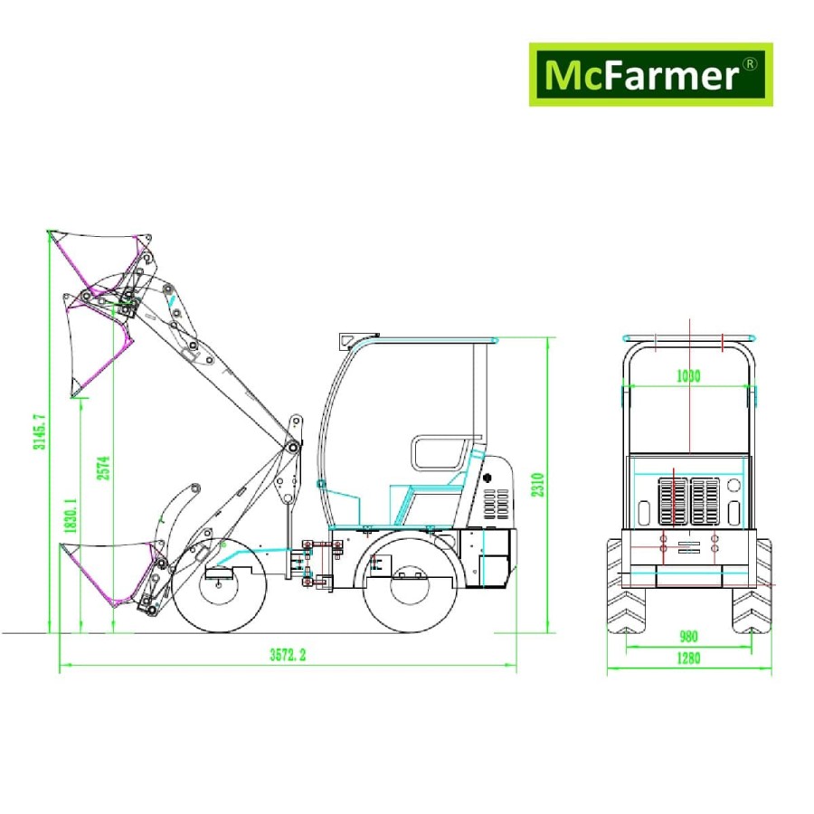 McFARMER_4x4-Elektro-Radlader_72V-200Ah_8h-Leistungszeit_1000kg-Hubkraft_2100kg-Gewicht-3