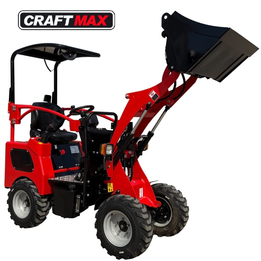 CRAFTMAX®-Elektrio-Hoflader-4x4-Allrad-60V-150Ah-6h-Leistungszeit-Schutzkaefig-500kg-Hubkraft-980-kg-Eigengewicht-7