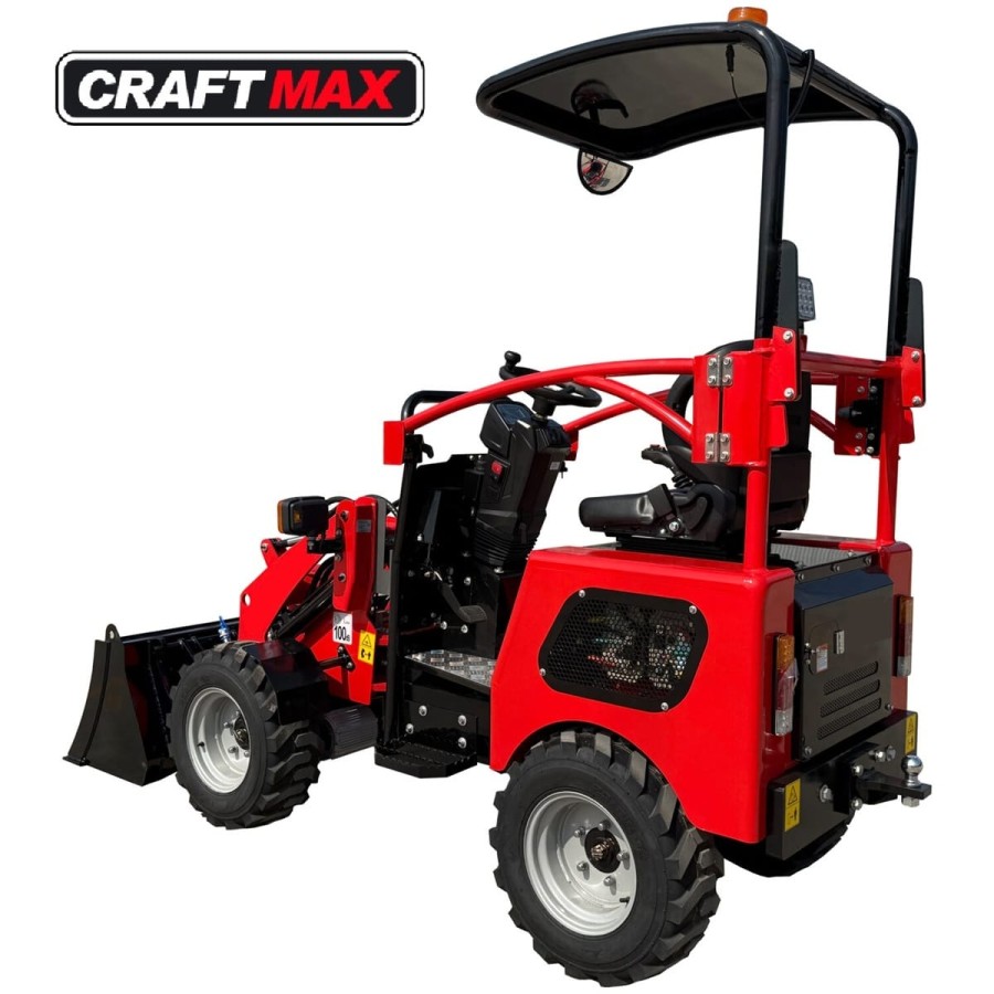 CRAFTMAX®-Elektrio-Hoflader-4x4-Allrad-60V-150Ah-6h-Leistungszeit-Schutzkaefig-500kg-Hubkraft-980-kg-Eigengewicht-5