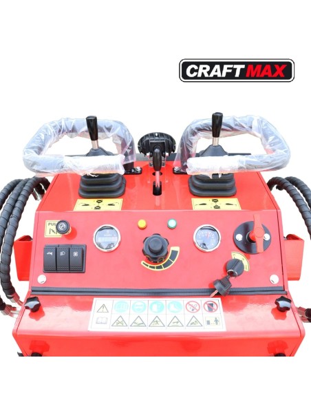 CRAFTMAX-Mini-Kompaktlader-Multilader-Raupenkette-15PS-Benzinmotor-Elektrostart-Stand-on-658-kg-Gewicht-200-kg-Hubkraft-5