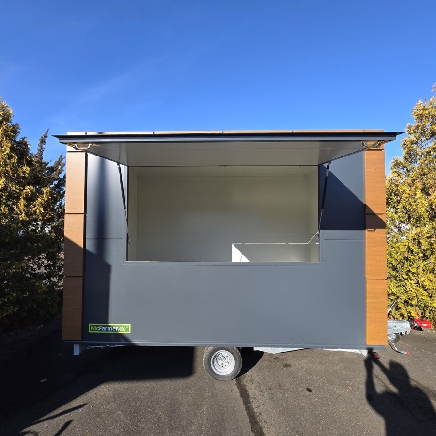 Verkaufsanhaenger-1350-Basic-3.50x2.00x2.20m-ThermoSandwich-mit-Holzdekor-folierbar-gebremst-100kmh-1