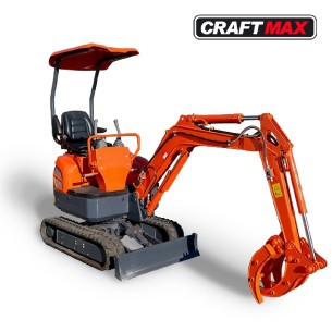 CRAFTMAX-Mini-Bagger-1600D-Kettenraupe-10Kw136PS-Yanmar-Diesel-Knickmatik-schwenkbarer-Baggerarm-Joystick-Sonnendach-2150mm-Grab